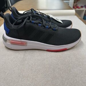 Adidas Black and Blue Sneakers Sleek Design